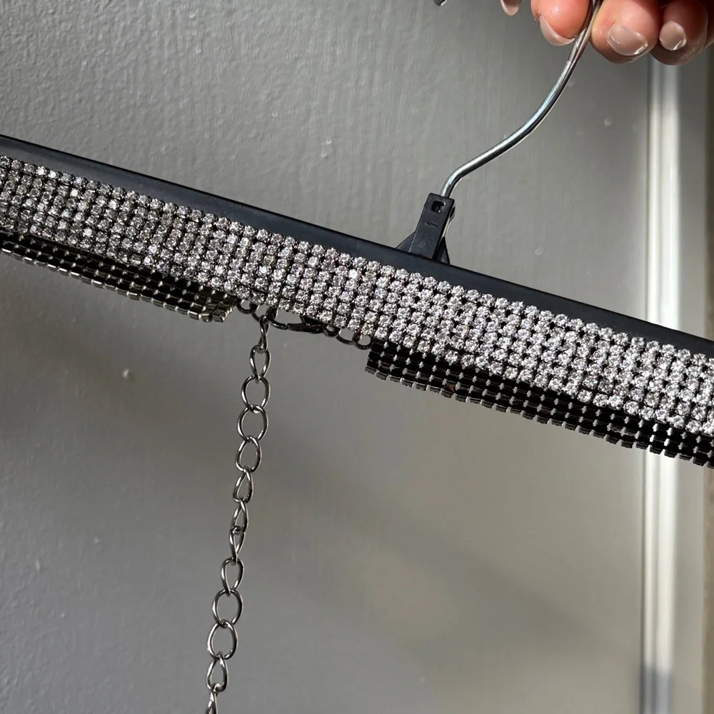 Silver Rhinestone Chain Belt - Picture 4 of 4